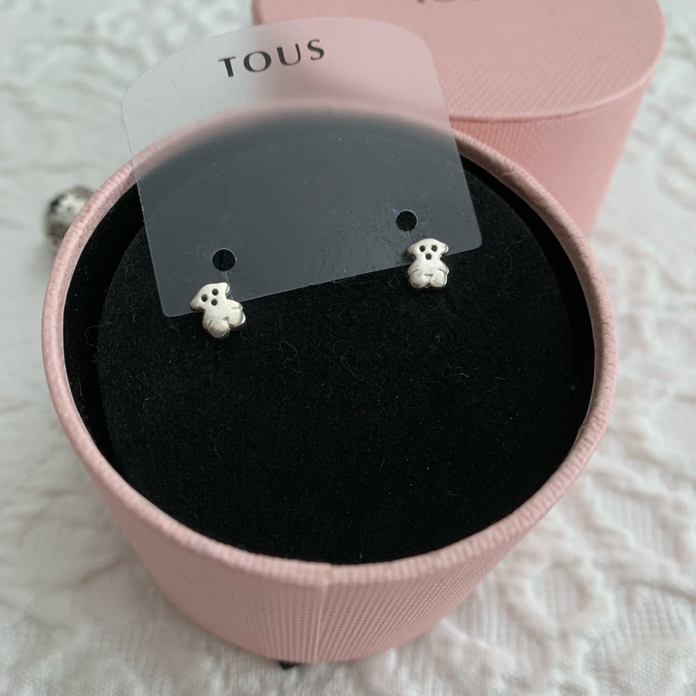 Tous authentic mini bear silver earrings